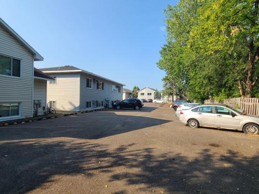 View of other buildings that share the private parking lot.