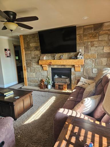 Fireplace in living room