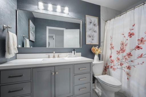 Updated full bathroom on the upper level!