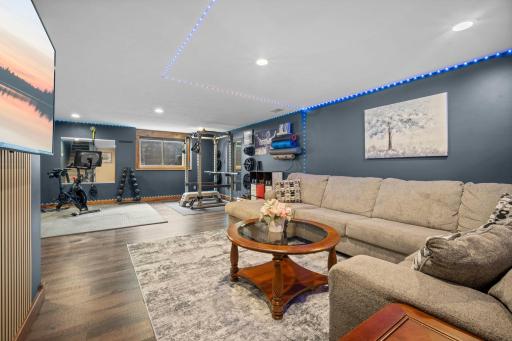 Enjoy an expansive lower level with a welcoming family room and a flexible bonus space ideal for a home gym, hobby area, or office.