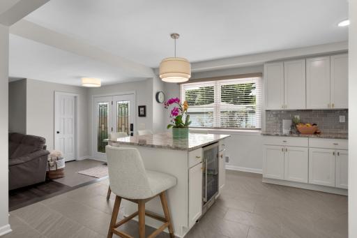 Kitchen Island, Back Entry, and Mud Room Closet.