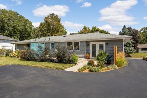Backyard with extra parking.