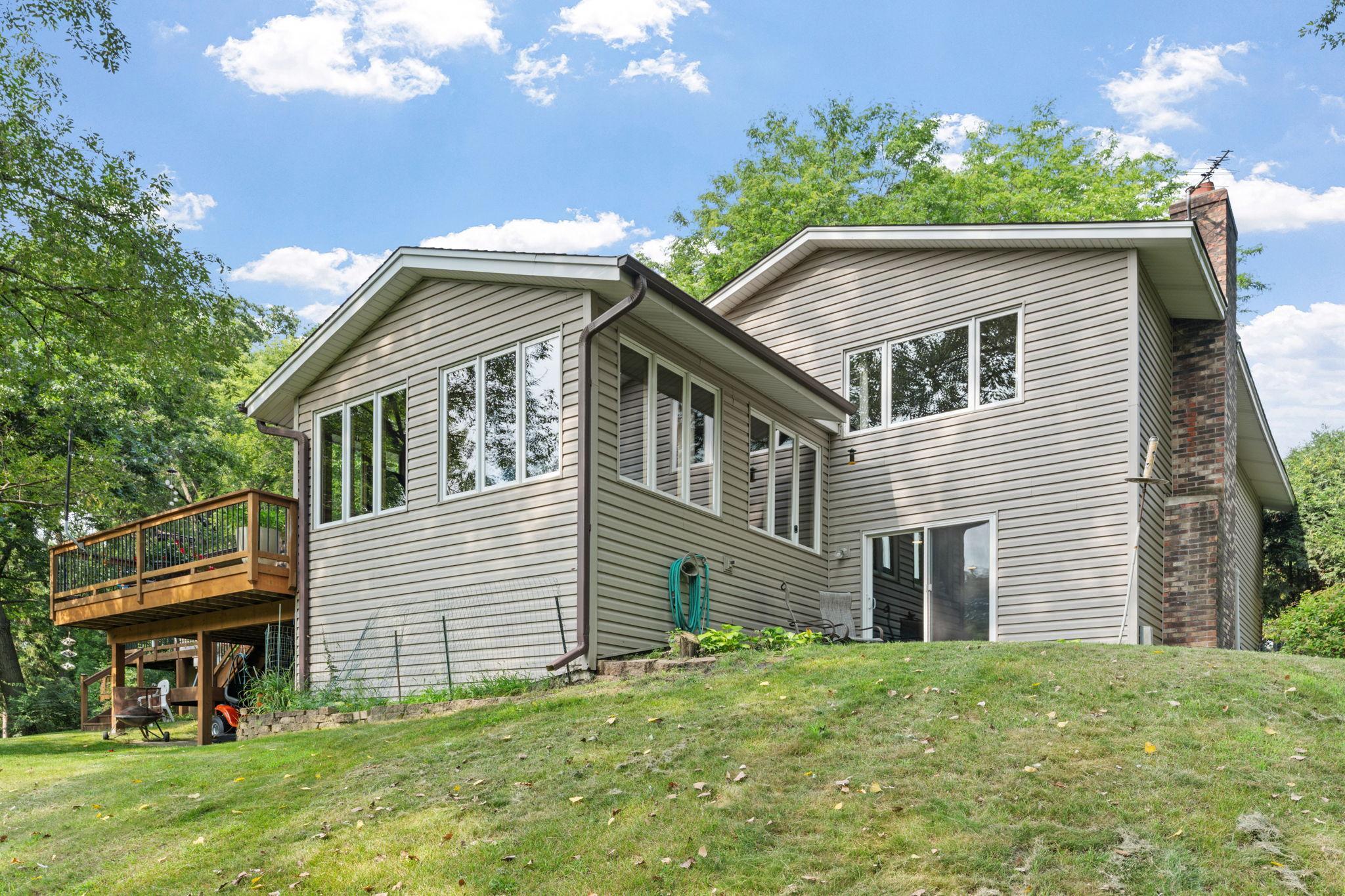 See the four season addition with added storage space underneath, accessible from the backyard.