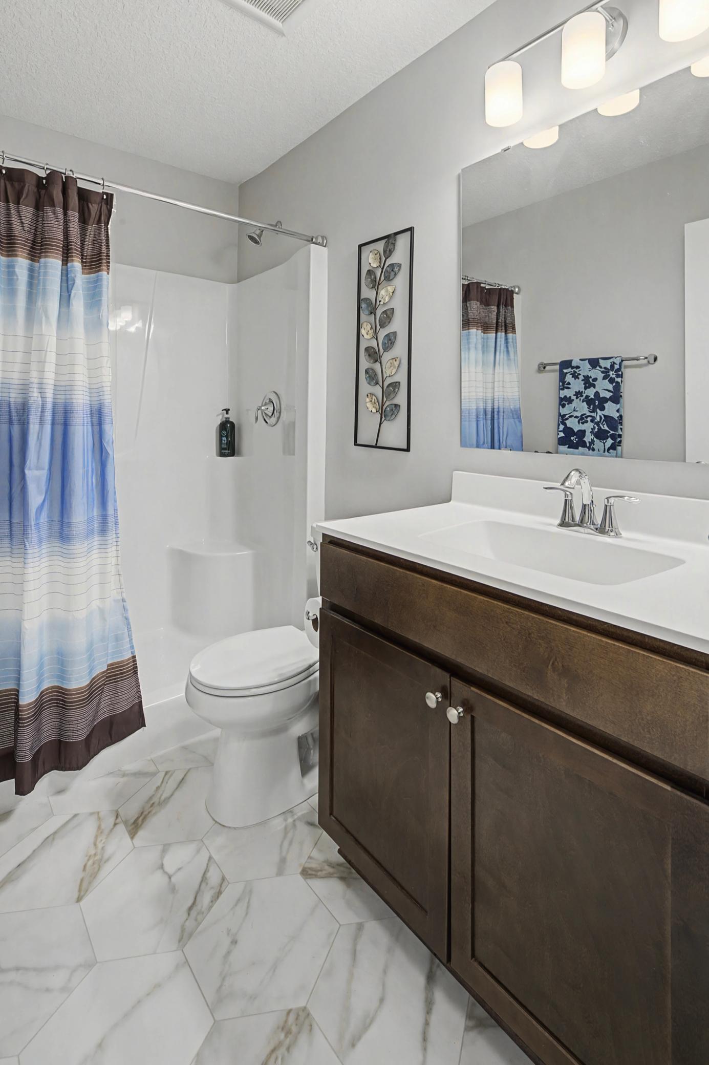 3/4 Bath at Lower Level