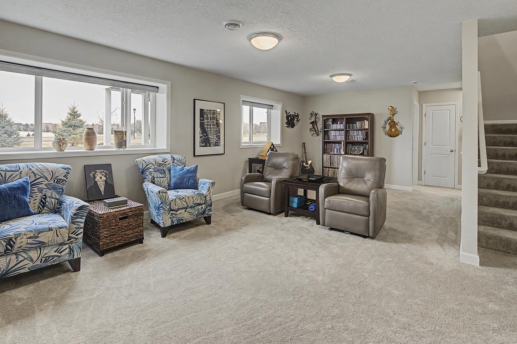 Huge space for family room and game area