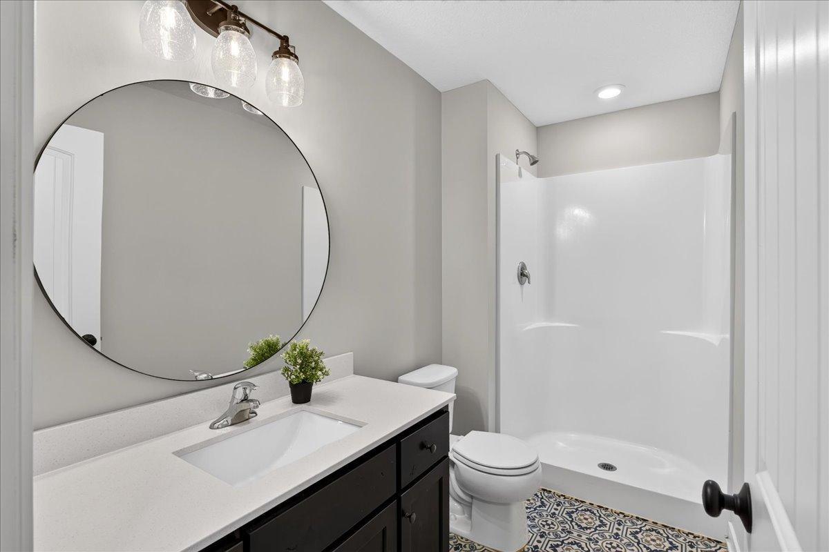 Lower-level 3/4 bath