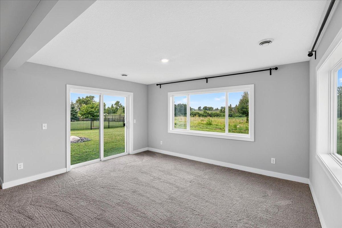 Game room w/ slider to back yard