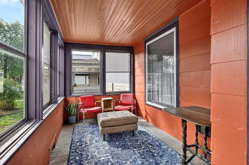 front porch is great for welcoming guests and street watching