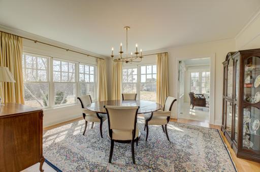 This elegant formal dining room sets the stage for unforgettable dinners and special gatherings