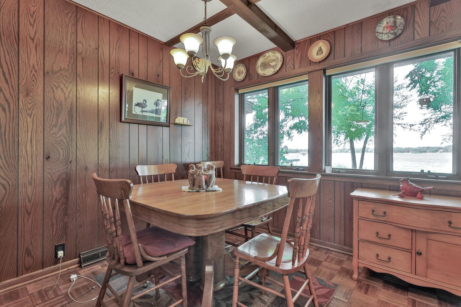 Dining room at the lakeside.