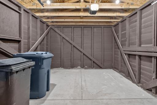 Opener, new roof, new door, concrete floor.