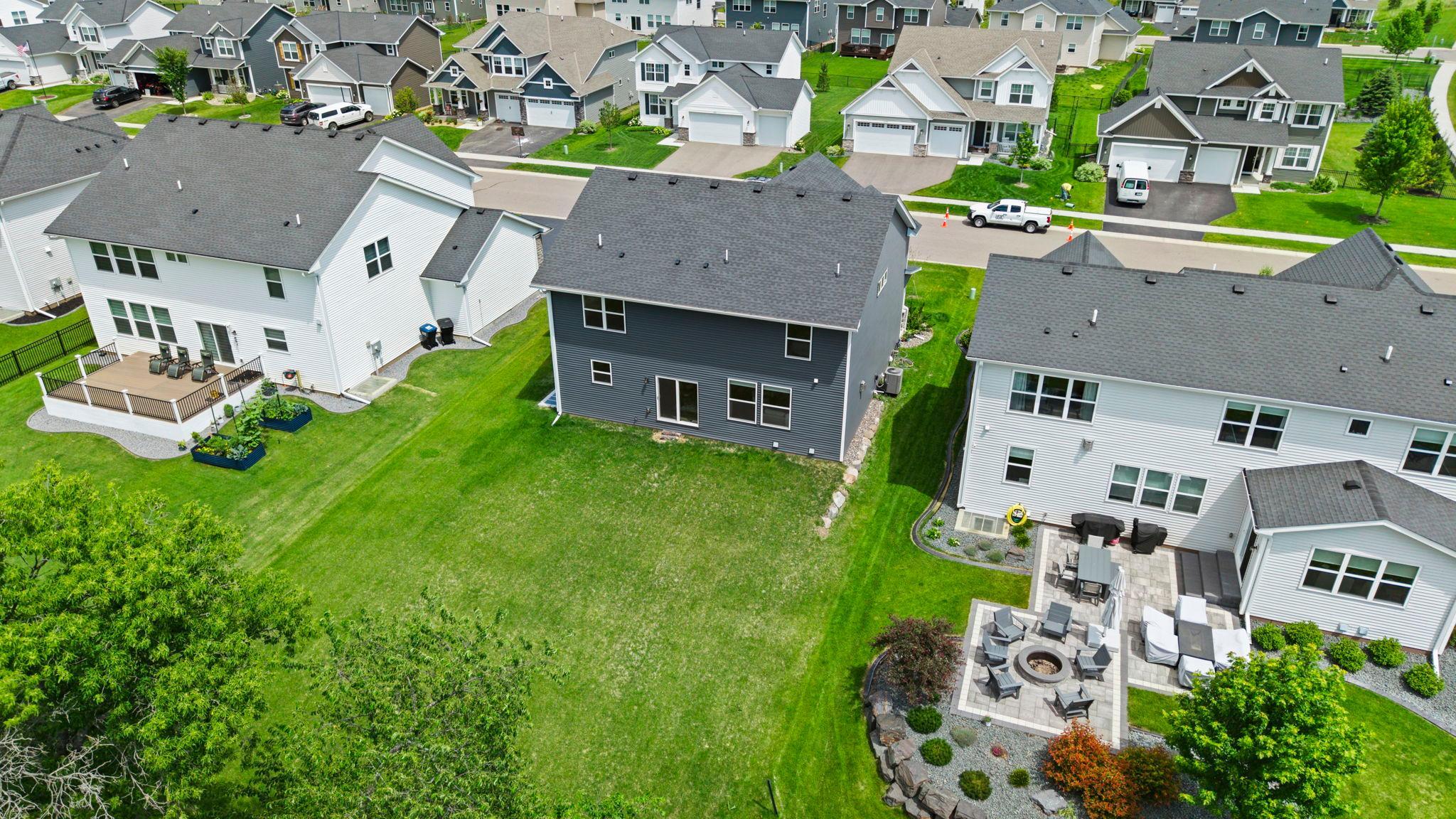 A rear exterior view of the home.