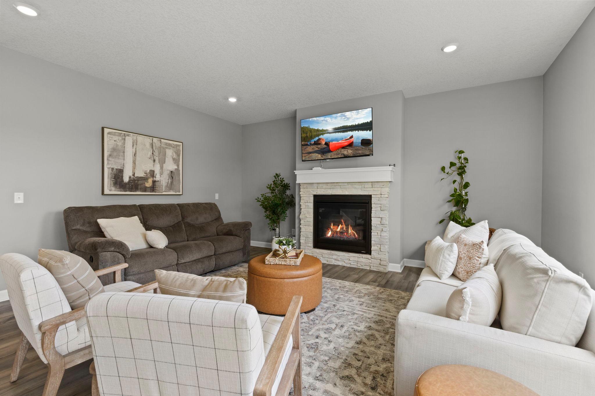 Another view of the cozy living room space.