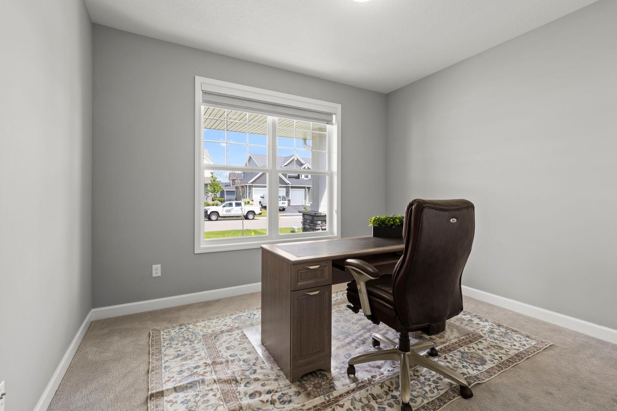 Also on the main level is a front-facing bedroom with ample closet space.