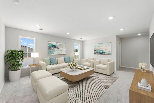Besides the family room on the main level, you have a second gathering space in the upstairs loft!