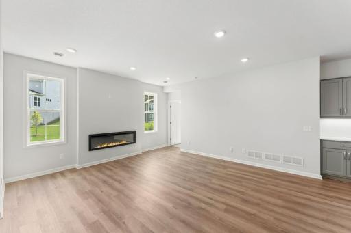 Family room with view of door to owner's suite