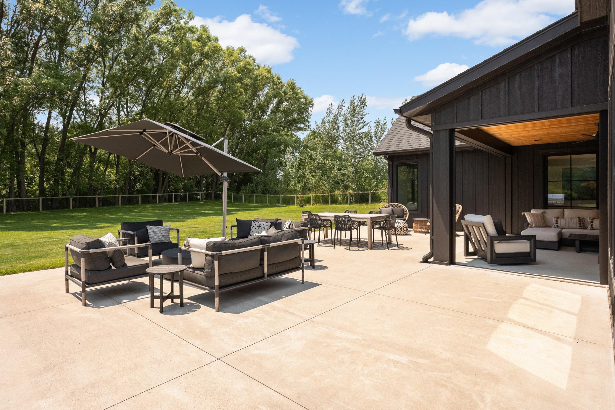 Massive concrete patio