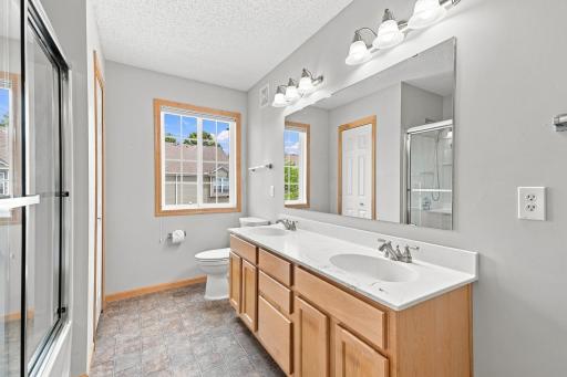 Upper Level Full Bath with Dual Sinks