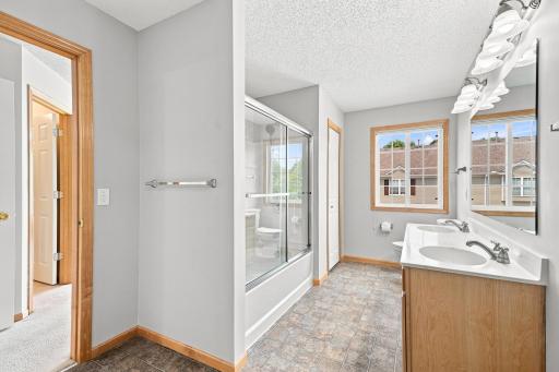 Upper Level Full Bath with Dual Sinks