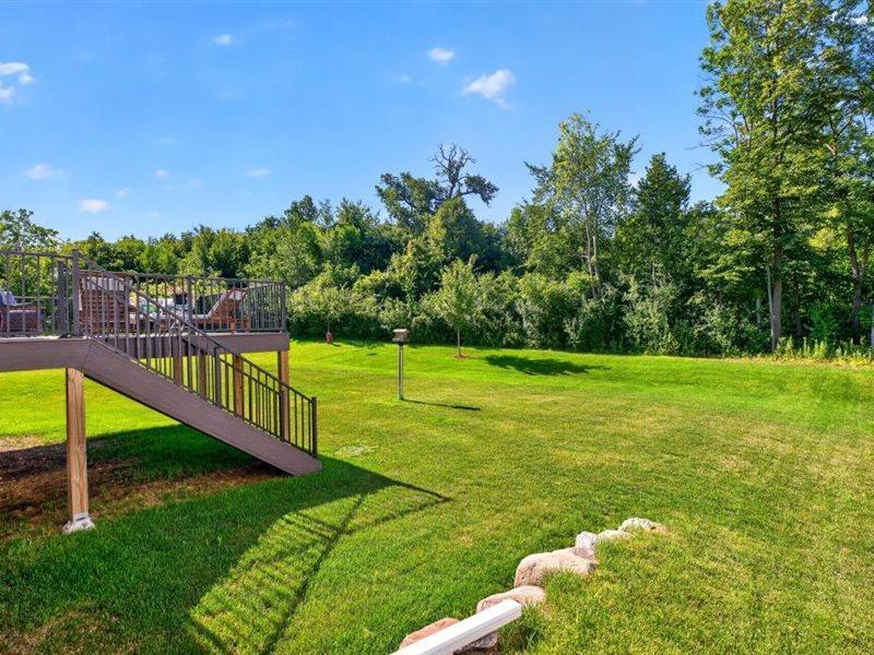 Side view of the backyard