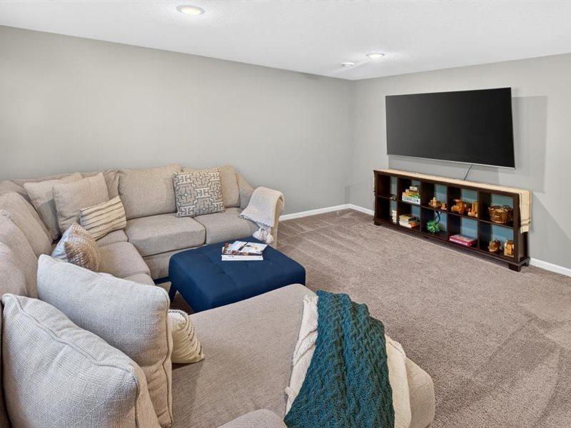 Another view of the lower level family room