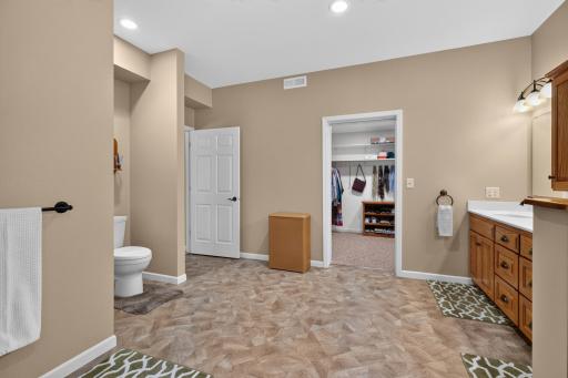 Primary bathroom w/ walk-in closet