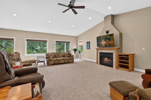 Living room w/ gas fireplace