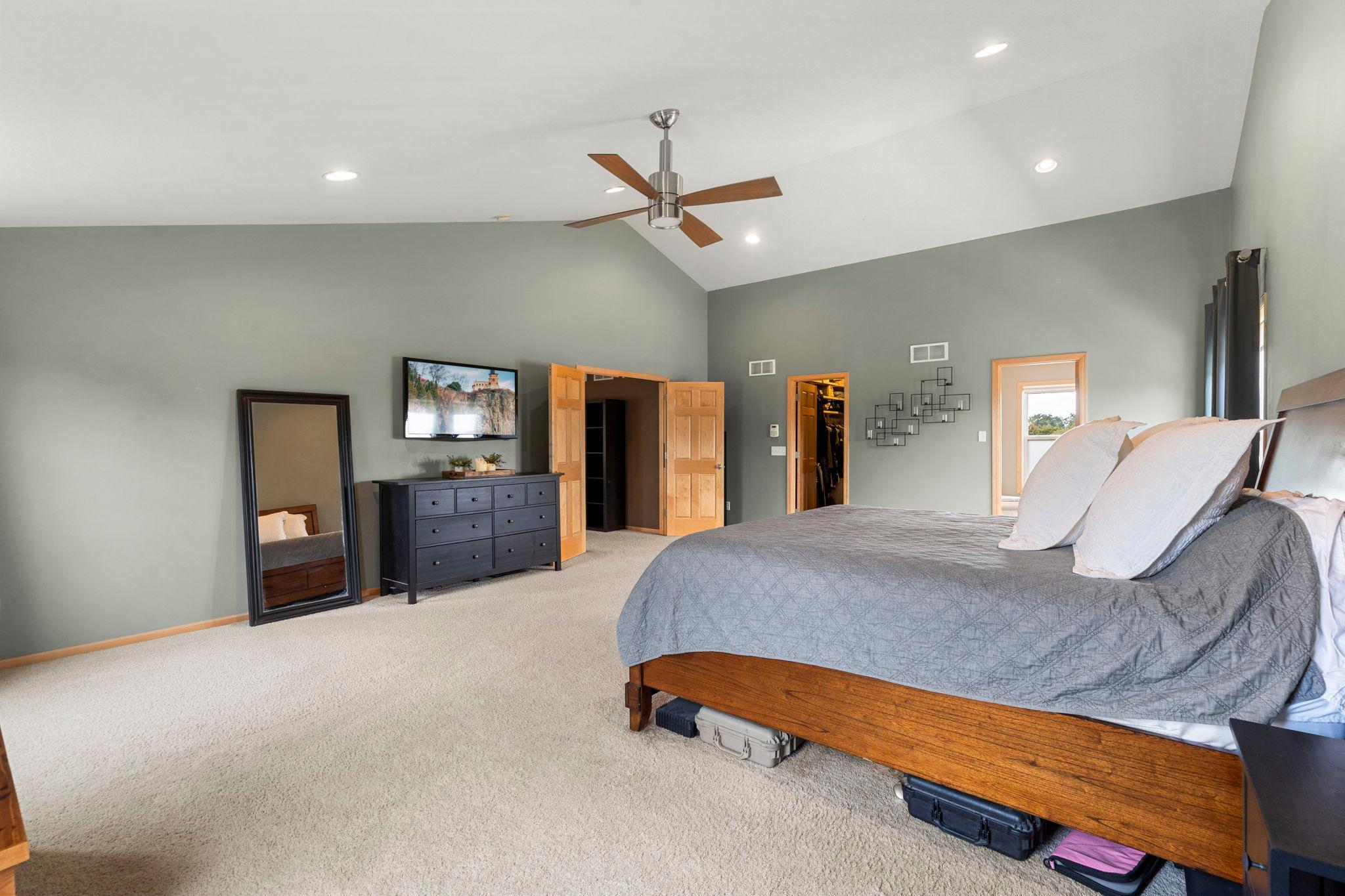 A different view of the primary suite.