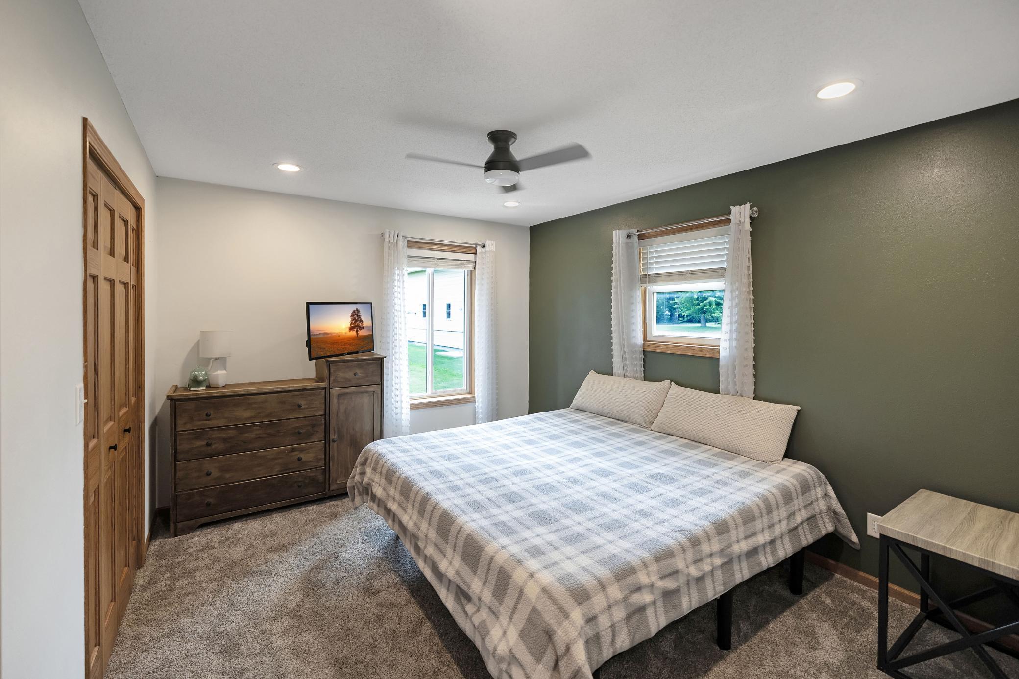 Bedroom with nice sized closet