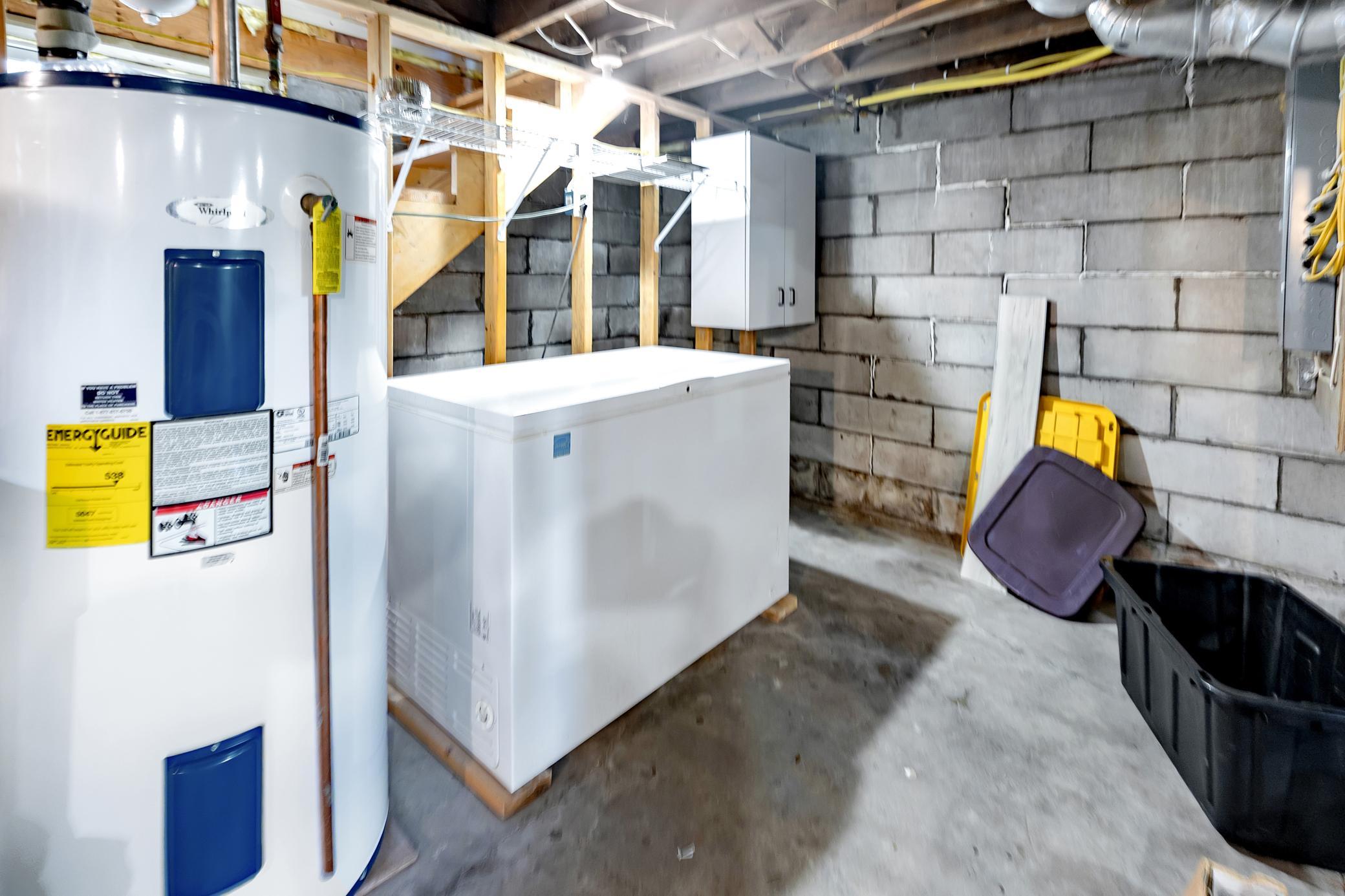 Basement and utilities area in the house