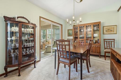 The formal dining room is perfect for entertaining. This could also be used for a larger living room.