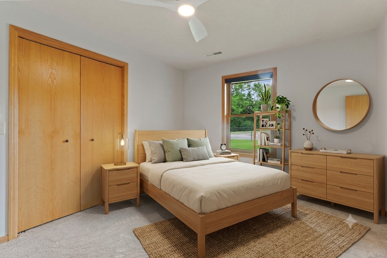 Bedroom 5 lower level - virtually staged