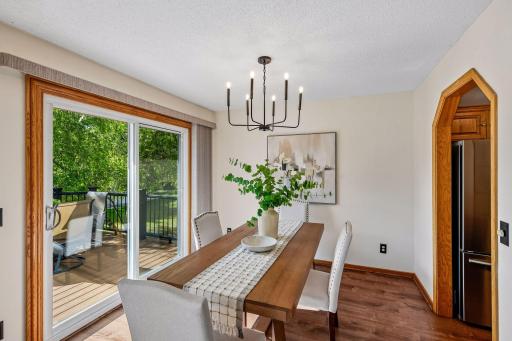 Dining Room that walks out to a spacious deck