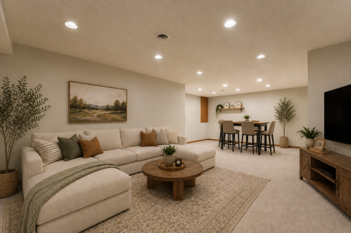 Downstairs, the 9-foot ceilings continue along with new carpet (2023), making the lower level feel like a true extension of the home with a huge family room, two additional bedrooms and Â¾ bathroom with in-floor heat and tiled shower.