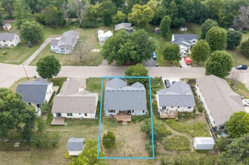 Nestled in a quiet neighborhood, close to parks and the Cannon River, it is easy to see from this view that this house is much larger than it looks from the front view. This home is over 3,000 finished sq ft!
