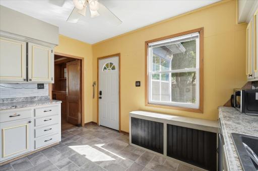 Back door leads to the mudroom and back yard.