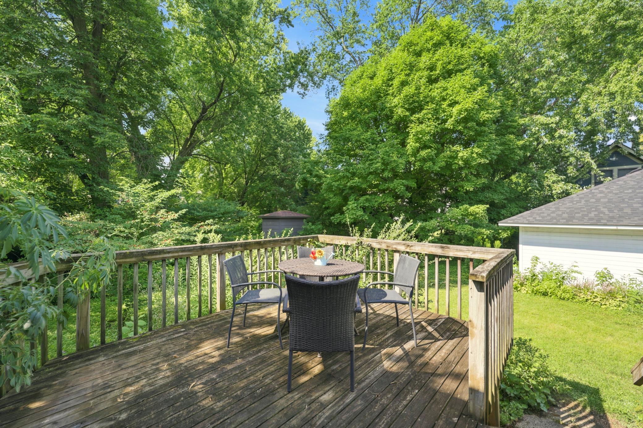 Deck Overlooking A Large Lot