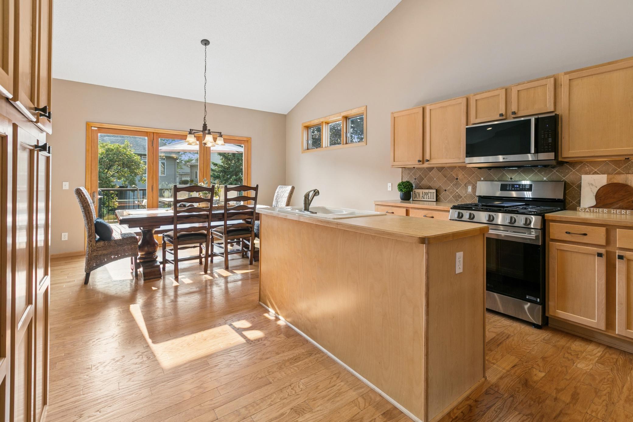 Not only does this kitchen boast the built-in pantry to the left...