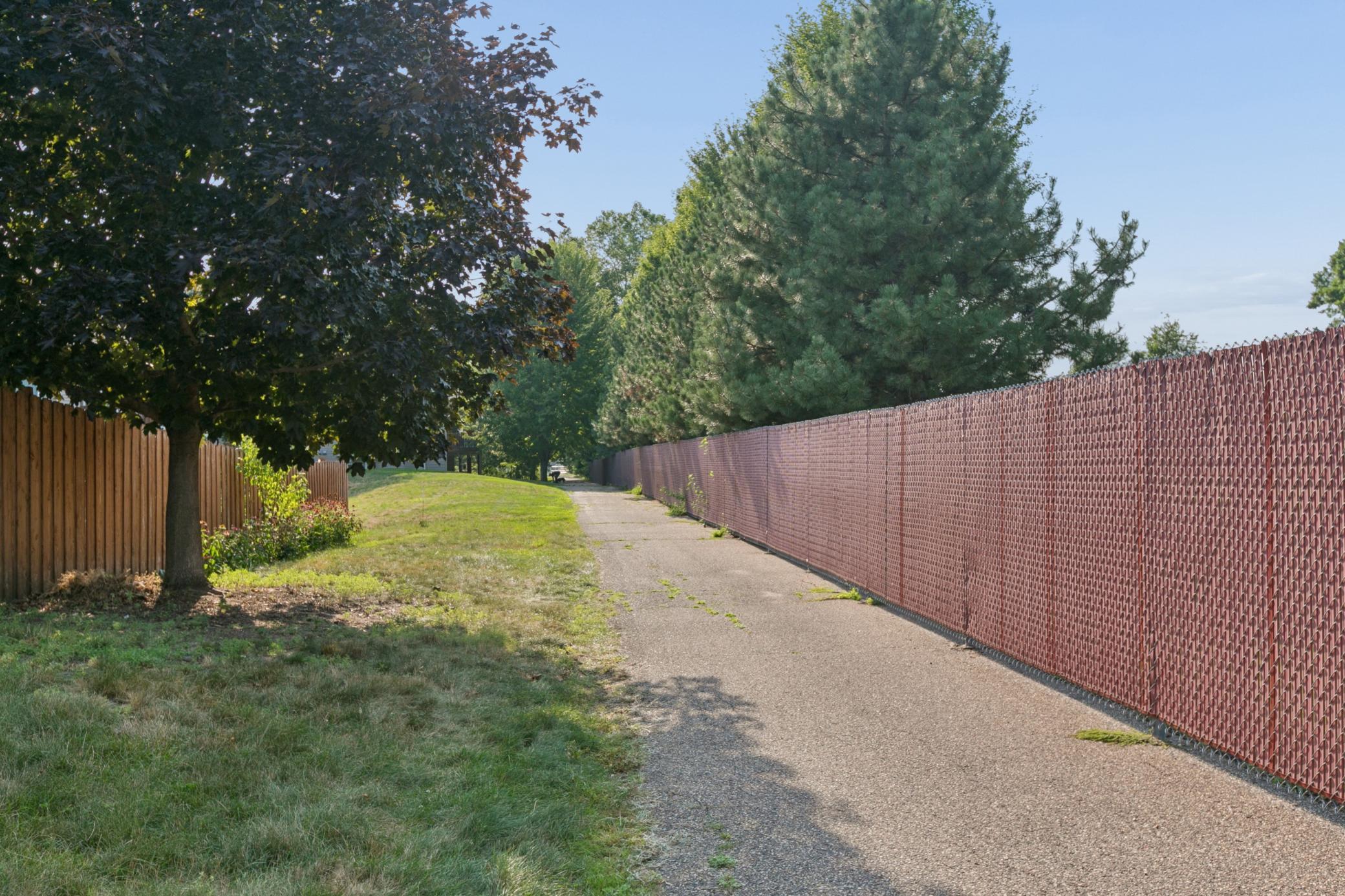 Nearby walking path.