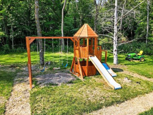 Great play areas throughout the yard.