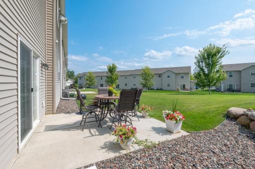 The back patio will be wonderful to do some grilling as we approach the fall months or just hang out with company!