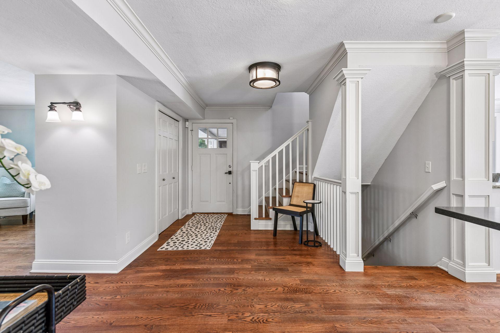 Front entry to greet guests and family.