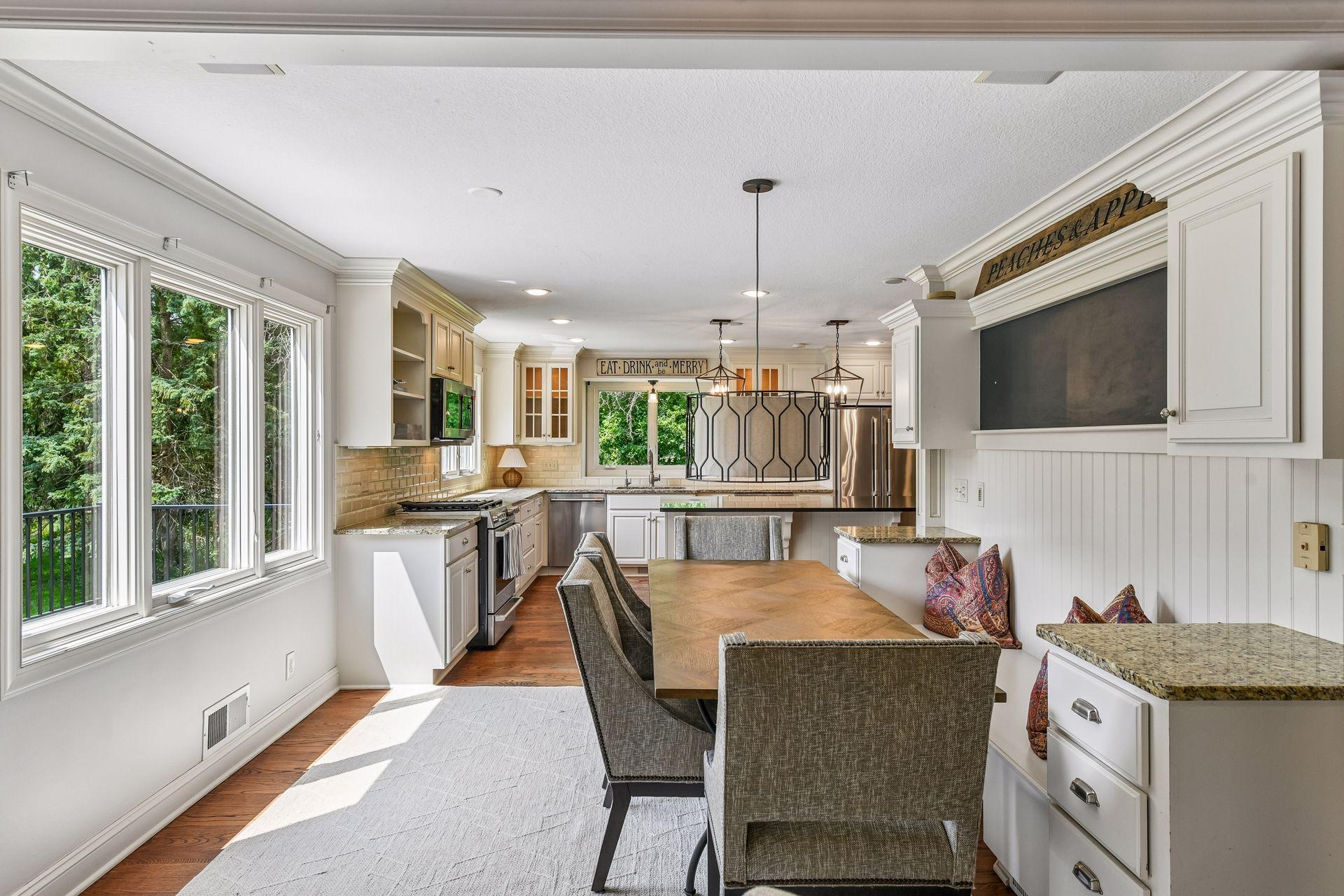 Dining perfection with plenty of natural light