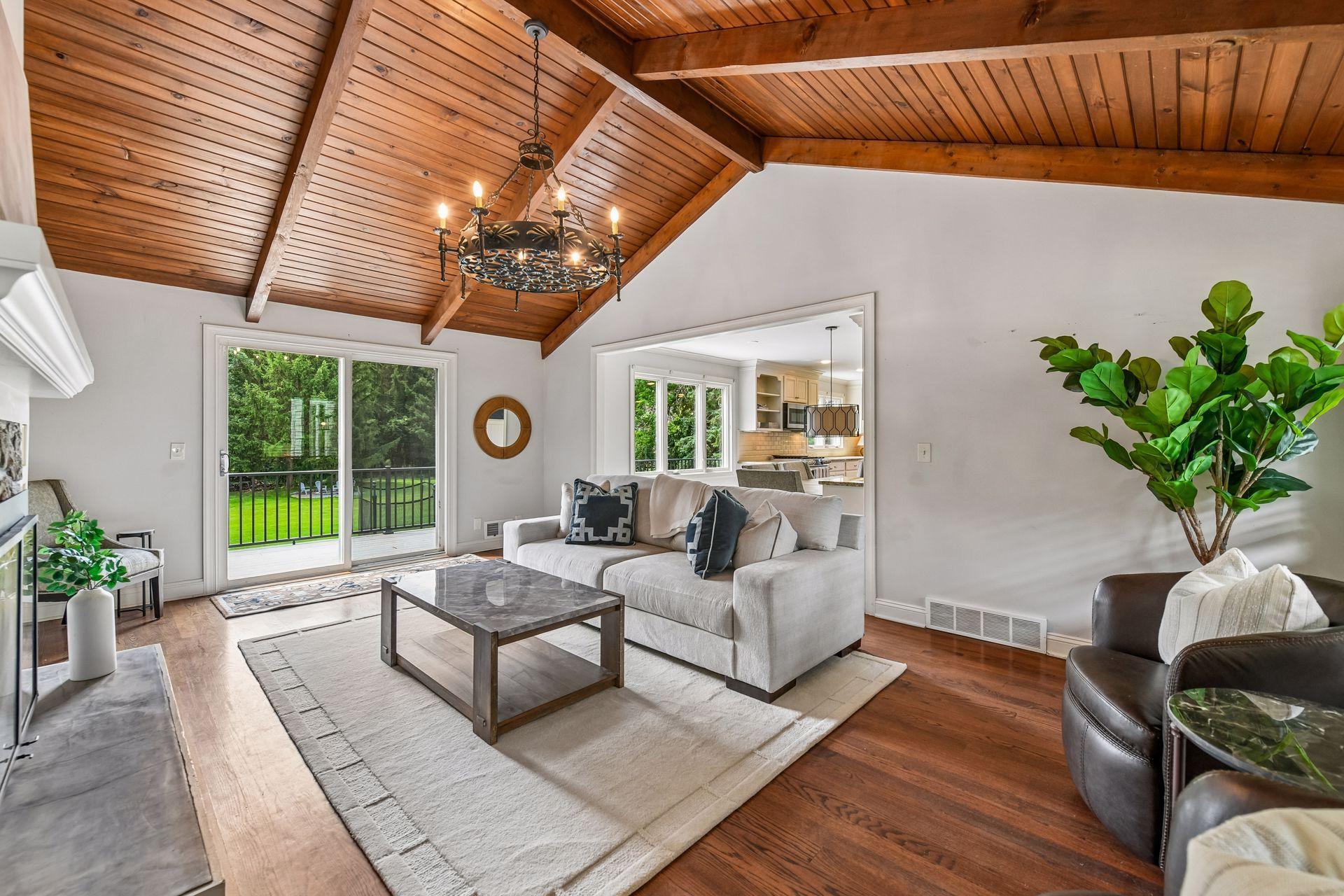 An easy flow from the dining area and access to the deck