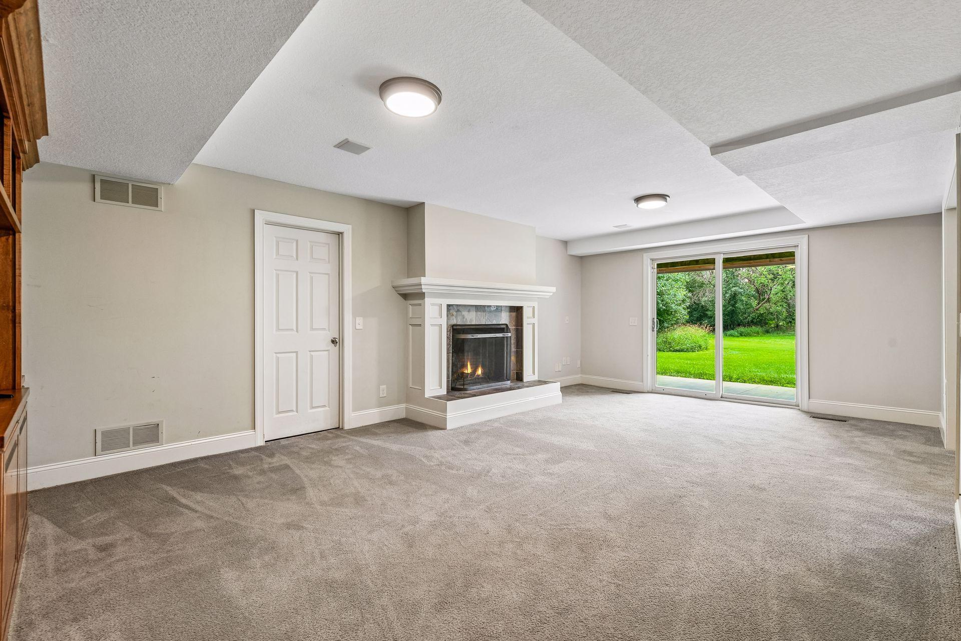 Finished lower-level family room walk-out