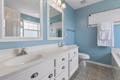 Double vanity for extra storage