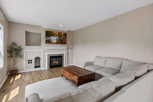 Huge living room off the kitchen/dining area