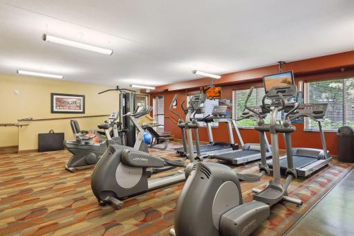Fully loaded workout facility open seven days a week for you.