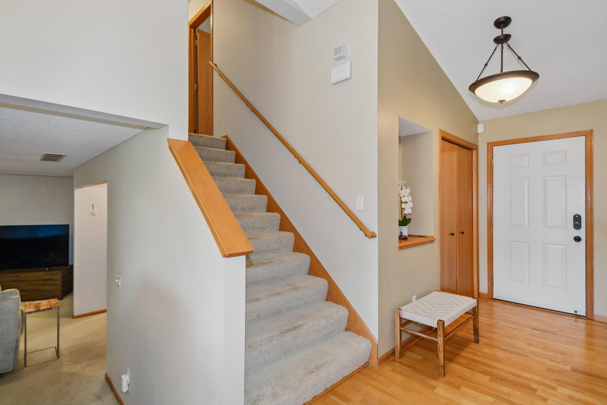 Gleaming hardwood floors on the mail level.