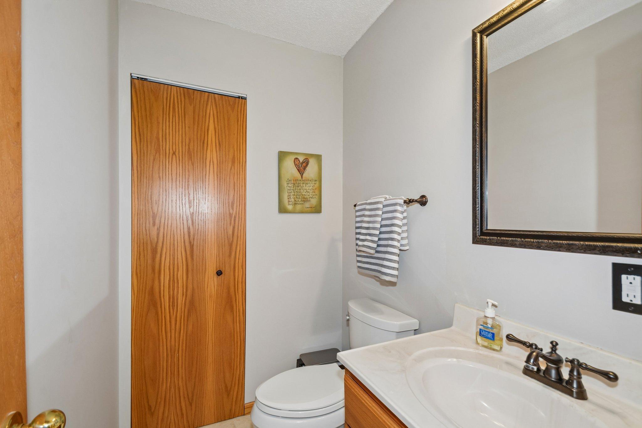 Main level powder room.